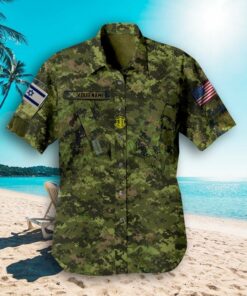 Customized Israel Hawaiian Shirt American I Stand With Israel Shirt Camo IDF Clothing Merch
