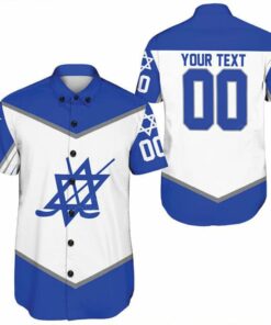 Customized I Stand With Israel Hawaiian Shirt Team Hockey Israel Shirt Gifts For Hockey Lovers