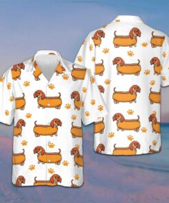 Real Hotdog Dachshund Hawaiian Shirt Dog Lover Cute Button Up Shirt Gifts For Summer