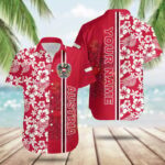Custom Austria Coat Of Arms Hibiscus Pattern Hawaiian Shirt Men's Gifts For Austrian