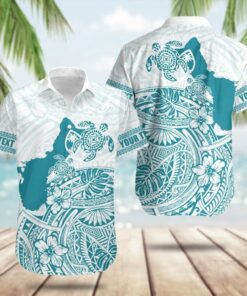 Custom Guam Map Maori Pattern Turtle Hawaiian Shirt Summer Button Up Shirts Gifts For Vacation