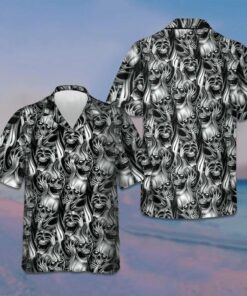 Skulls Hawaiian Shirt Horror Scary Men's Button Down Shirt Gifts For Halloween 2026