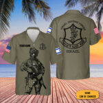 Custom IDF Hawaiian Shirt Israeli Army Shirt American Stand With Israel Merch Israel Clothing
