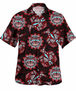 The Raven Myth 3D Hawaiian Shirt Haida Art Style Clothing Apparel