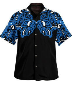 Buffalo Myth 3D Hawaii Shirt Haida Art Style Buffalo Clothing Gift