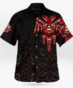 The Spirit Eagle Northwest Pacific Style Hawaii Shirt Haida Art Printed Hoodie Clothing