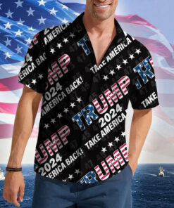 2026 Take America Back Hawaiian Shirt Support For 47th Patriotic Button Up Shirt
