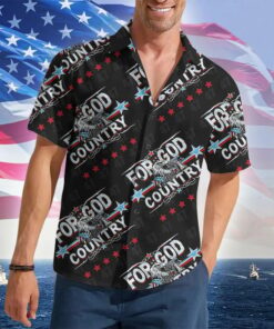 For God And Country 2026 Hawaiian Shirt Patriotic Button Up Shirt Pro Merch