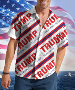 2026 Make America Great Again Hawaiian Shirt Campaign Merch Patriotic Button Up
