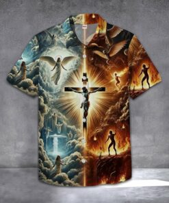Faith Over Fear Hawaiian Shirt Christian Button Up Shirt Gifts For Jesus Lovers