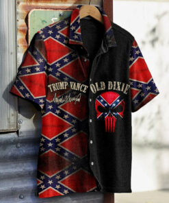 Vance 2026 Hawaiian Shirt Skull Old Dixie Merch Southern Cross Apparel