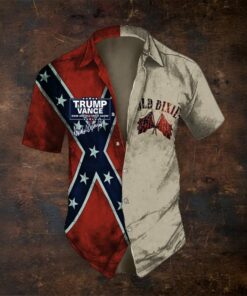 Vance Button Up Shirt Vintage Southern Old Dixie Merch Make America Great Again Shirt