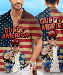 Gulf Of America Hawaiian Shirt Make America Great Again Shirt Father's Day Gift Ideas