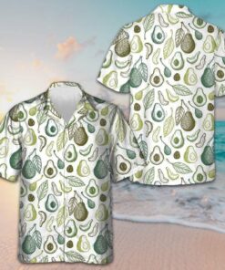 Types Of Avocado Hawaiian Shirt Beach Short Sleeve Button Down Gifts For Avocado Lovers