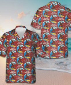 Bigfoot Surfing Christmas Hawaiian Shirt Funny Xmas Bigfoot Shirt Gifts For Husband