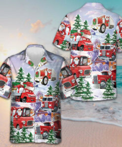 Christmas Red Truck Hawaiian Shirt Men's Christmas Shirts Unique Gift For Boyfriend