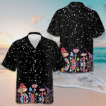 Colorful Mushroom Hawaiian Shirt Beach Button Up Shirts For Men Best Gift For Boyfriend