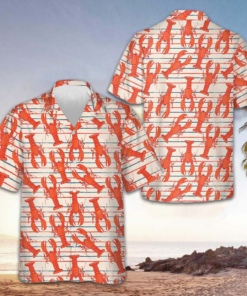Red Lobster Hawaiian Shirt Beach Short Sleeve Button Up Shirt Gifts For Lobster Lovers