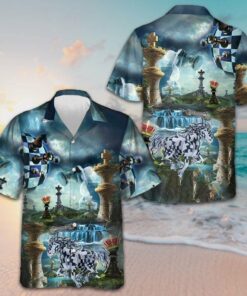 Chess Character Hawaiian Shirt Men's Button Down Vacation Shirts Gifts For Chess Players