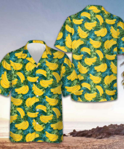 Banana Tropical Pattern Hawaiian Shirt Men's Summer Short Sleeve Shirts Gifts For Banana Lovers