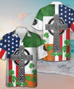 Irish American Hawaiian Shirt Saint Patricks Day Shirts Gifts For Irish