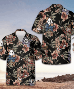 Horror Movie Characters Scare Dogs Hawaiian Shirt Funny Halloween Shirt Gifts For Him