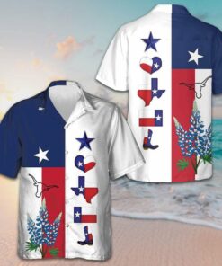 Texas Pride Hawaiian Shirt Texas Flag Patriotic Button Up Shirt Gifts For Texans