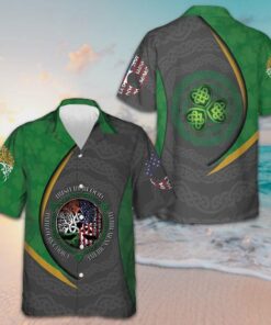 Irish By Blood American By Birth Hawaiian Shirt St. Patricks Day Shirt Gifts For Irish Men