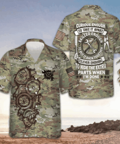 Mechanic Camouflage Hawaiian Shirt Curious Enough To Take It Apart Skilled Enough