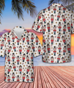 Christmas Pattern With Nutcracker Hawaiian Shirt Cute Christmas Shirts For Adults
