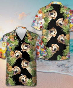 Labrador Retriever Aloha Hawaiian Shirt Vacation Button Down Shirts Gifts For Dog Lovers