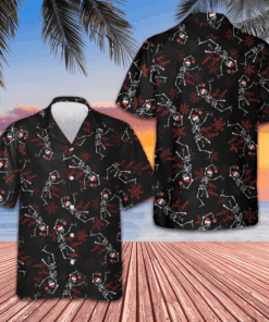 Merry Creepmas Skeleton Christmas Hawaiian Shirt Dancing Skeleton Xmas Shirt Gifts For Guys