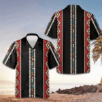 Ethnic Geometric Pattern Hawaiian Shirt Native American Shirt Gifts For Him