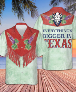 Everything's Bigger In Texas Hawaiian Shirt Texas Lovers Button Up Shirt Gifts For Texans