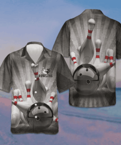 Strike Bowling Ball Hawaiian Shirt Cool Button Up Shirt Gifts For Bowlers