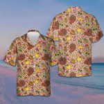 Thanksgiving Food And Drinks Hawaiian Shirt Cool Button Up Shirt Thanksgiving Gift Ideas