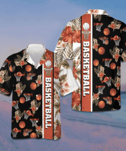 Tropical Basketball Hawaiian Shirt Men's Summer Short Sleeve Shirts Gifts For Basketball Lovers