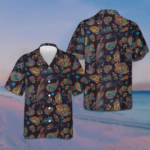 Paisley Watercolor Floral Pattern Hawaiian Shirt Summer Button Up Shirts Gifts For Him