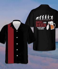 Bowl And Beer That's Why I'm Here Hawaiian Shirt Bowling Players Drinking Shirt Gifts For Guys
