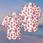 Custom Photo Valentine Kisses Hawaiian Shirt Valentine's Day Shirt Gift Ideas For Boyfriend