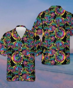 Magic Mushrooms Seamless Pattern Hawaiian Shirt Tropical Button Down Gifts For Son
