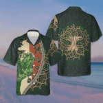 Ireland Map Happy Saint Patrick's Day Hawaiian Shirt Men's Short Sleeve Button Up Gift For Irish