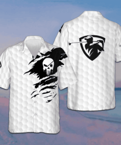 The Golf Skull Hawaiian Shirt Golf Lover Short Sleeve Button Up Beach Shirts Men