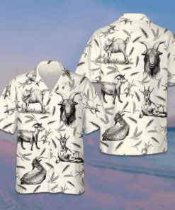 Goat Farm Lovers Hawaiian Shirt Men's Beach Shirts Button Up Gifts For Father