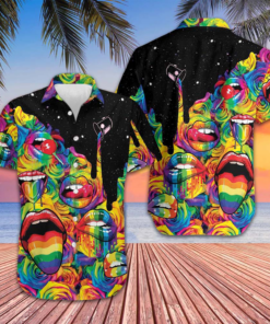 Always Proud LGBT Hawaiian Shirt Beach Button Up Gifts For Gay Friends