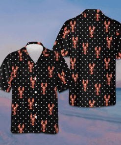 Red Lobster With Dot Hawaiian Shirt Best Summer Shirts For Guys Gifts For Lobster Lovers