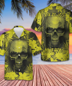 Skull Floral Pattern Dia De Los Muertos Hawaiian Shirt Day Of The Dead Shirt Gifts For Mexicans