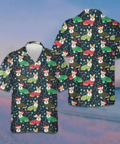 Christmas Corgis Hawaiian Shirt Cute Christmas Shirt Gifts For Corgi Lovers