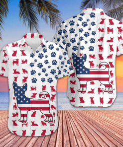 American Chihuahua Hawaiian Shirt Dog Lovers Men's Button Down Beach Shirts Gift Ideas