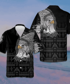 Spirit Eagle With Headdress Native American Hawaiian Shirt Cool Summer Shirts For Guys
